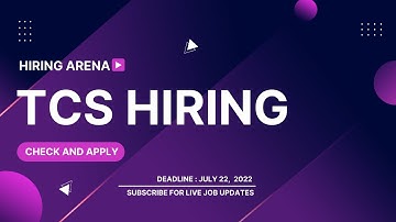 TCS hiring freshers | Job updates today | NQT #hiringarena #jobupdatestoday