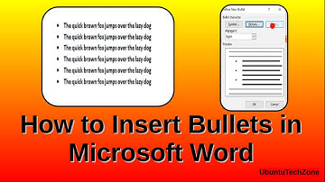 create bullet points in two columns Microsoft Word