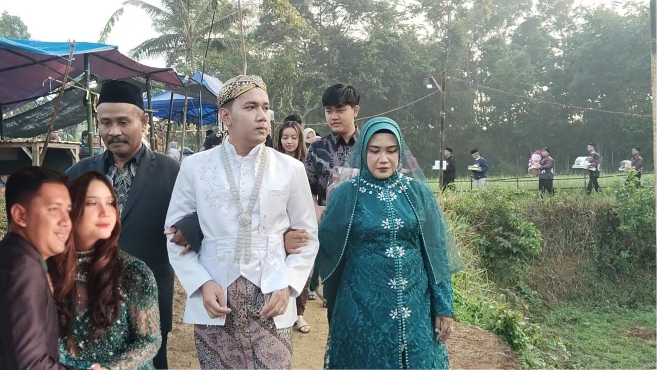 Suasana Hari Pertama Di Acara Pernikahan Neng Yuli Sama Bang Andre Di Gelar Di Tengah Pesawahan 