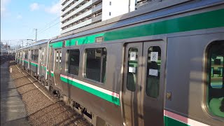 [異形式凸凹連結] E721系1000番台+701系1000番台 東北本線福島行き 長町到着