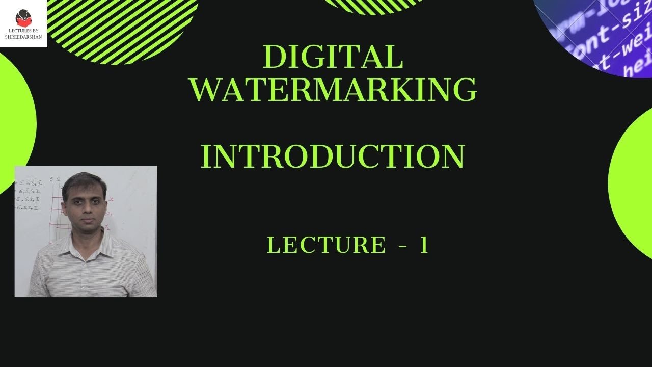 Digital Watermarking - Introduction - YouTube