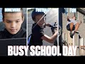 BUSY SCHOOL DAY AND NIGHT ROUTINE WITH FIVE KIDS | PIANO, FOOTBALL, HOMEWORK, CHORES, AND MORE!