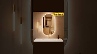 Espelho Oval com LED e sem LED Moderno Luz Quente e Fria para Banheiro e Quarto Decorativo.