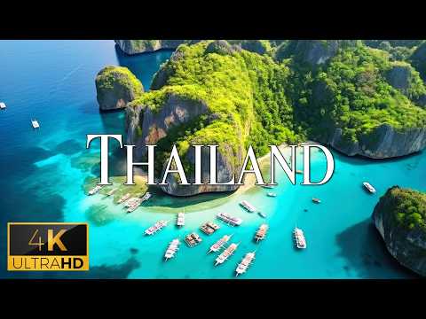 FLYING OVER THAILAND (4K Video UHD) - Calming Music With Beautiful Nature Film For Relaxation