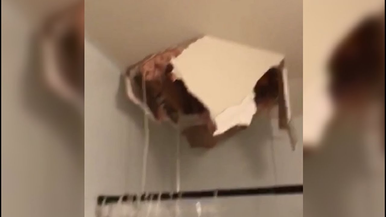 Mom Falls Through Roof Into Bathtub YouTube