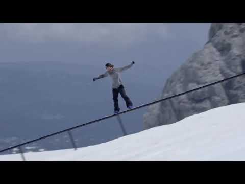 World longest rail slide on a snowboard 84 meters  / Snowboard World Record,