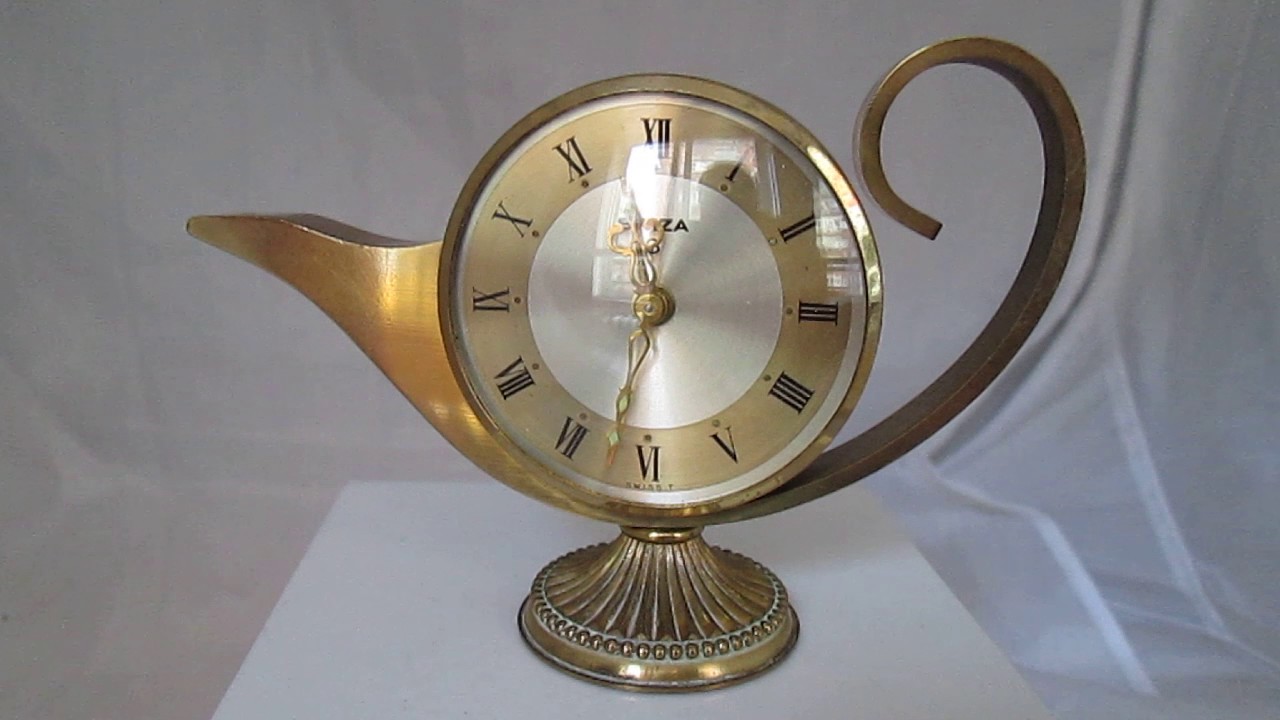 Swiza 8 Days Desk Table Alarm Clock Manual Winding Bronze | El