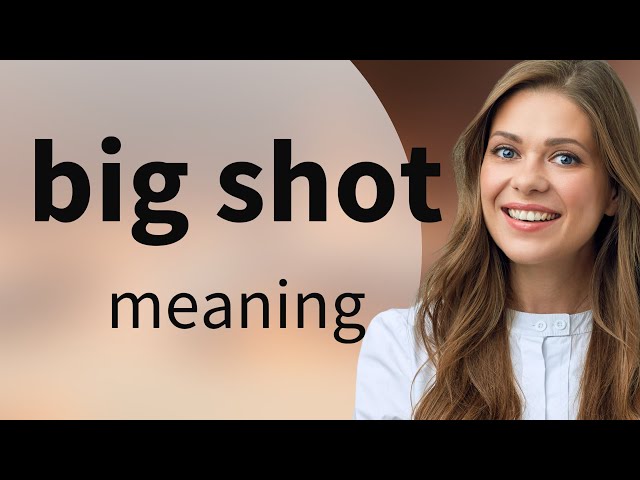 Big shot  BIG SHOT meaning 