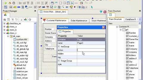 Working with forms in Form Designer