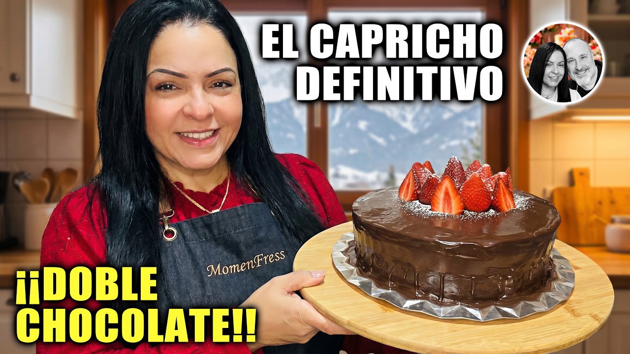 La Tarta de Chocolate MÁS JUGOSA y Fácil 🍫 (Doble Ganache y Fresas)