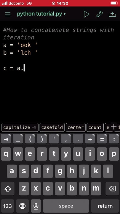 Python | How to concatenate strings with iteration - YouTube
