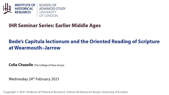 IHR Earlier Middle Ages Seminar: 24 February 2021