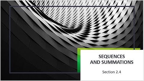 Sequences and Summations