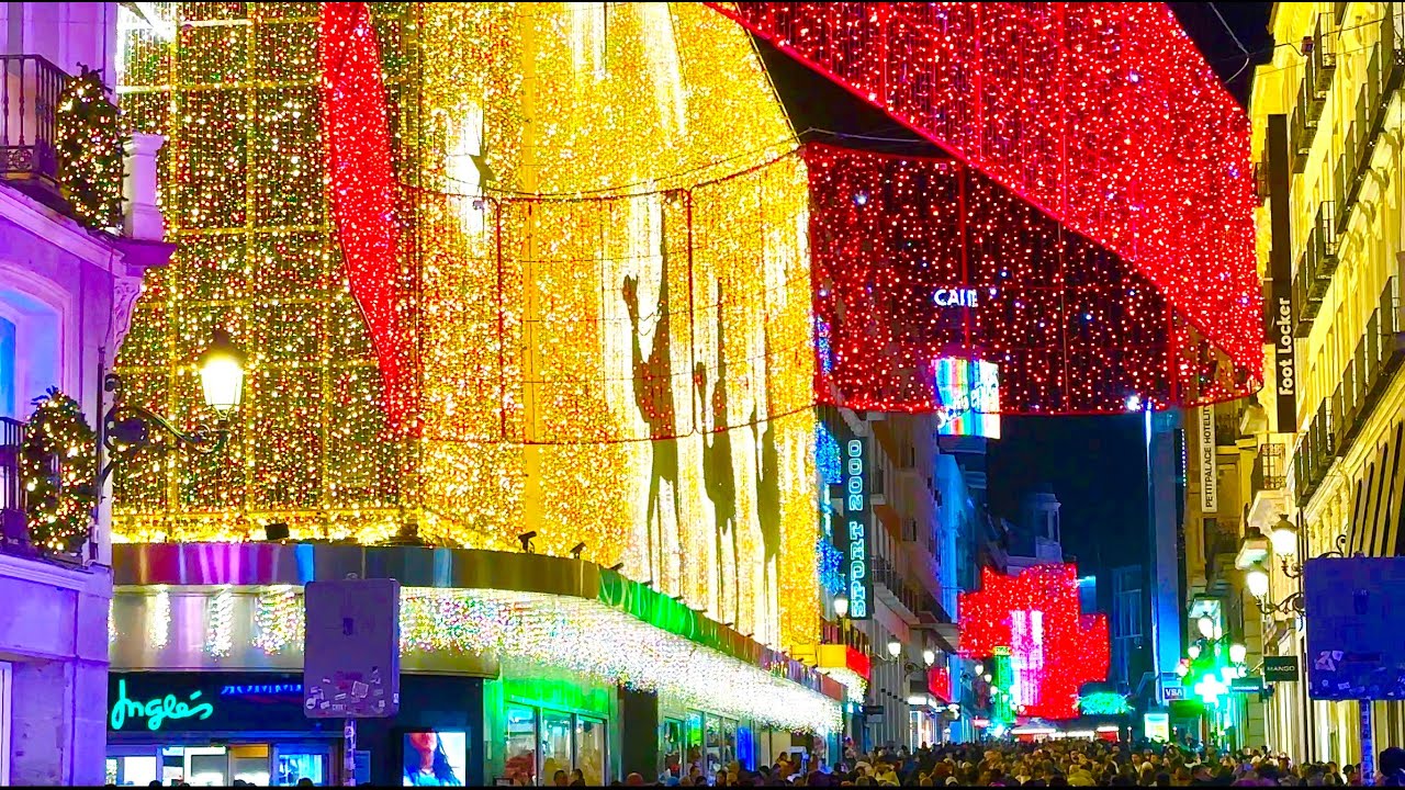 Madrid [4K] NAVIDAD en MADRID 2024 - Madrid Centro - LUCES de NAVIDAD y Felices Fiestas(Episodio1)