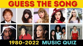 Guess the Song | One Song Each Year 1980-2022 Song 🎵 Music Quiz Challenge