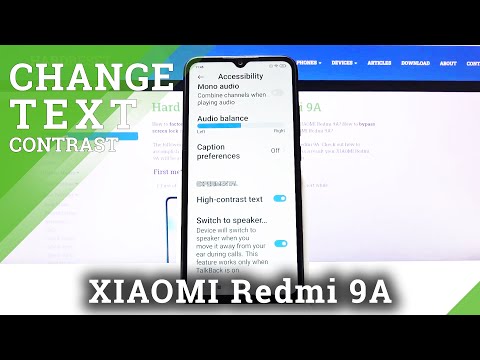 How to Activate High Contrast Text in XIAOMI Redmi 9A – Display Settings