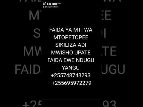 FAIDA YA MTI WA MTOPE TOPE 