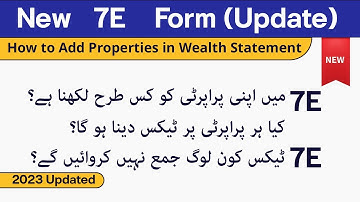 7E Form in IRIS | How to Add Property in 7E and Wealth Statement