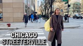 CITY OF CHICAGO Walking Tour - STREETERVILLE on Thursday | March 6, 2025 | 4k 60fps City Sound