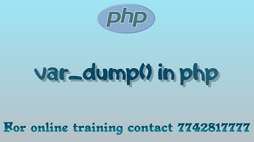 var dump function in php in hindi