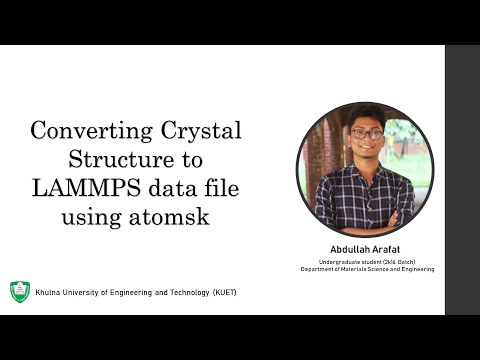Converting Crystal Structure to LAMMPS data file using atomsk