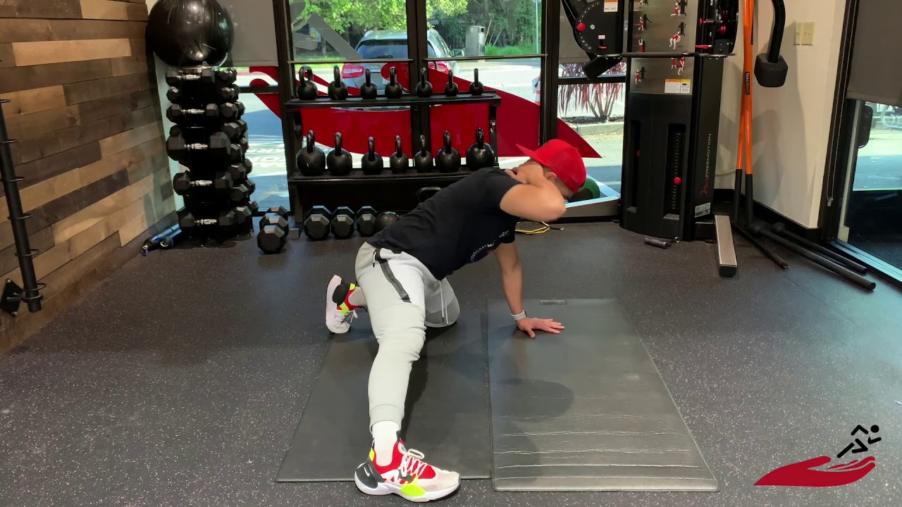 Thoracic Rotation with groin stretch - YouTube