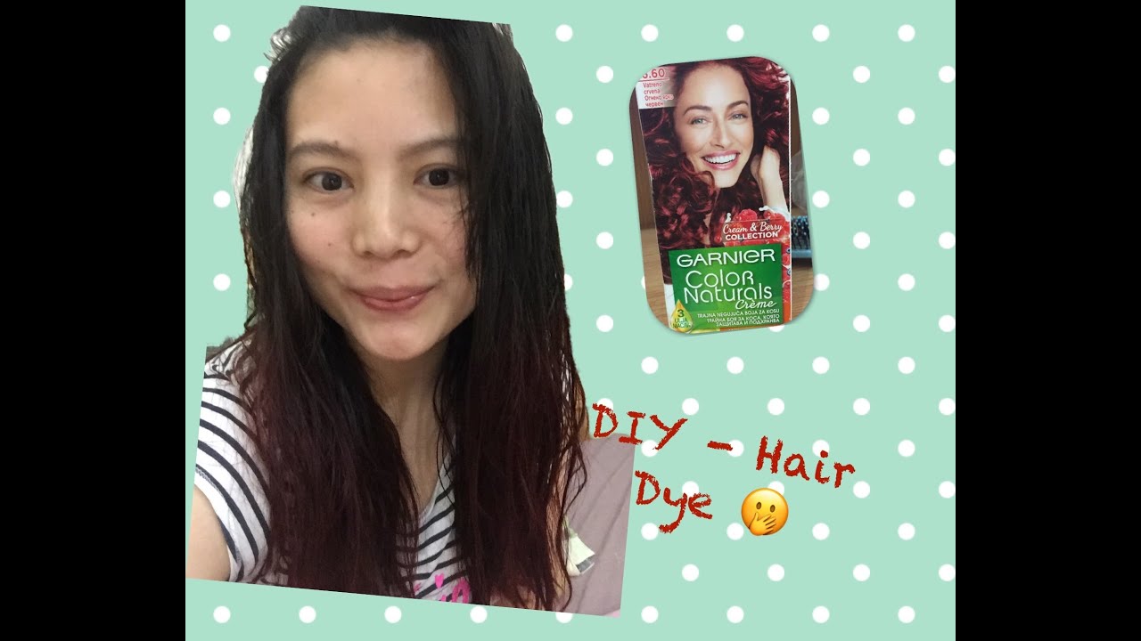 HAIR DYE DIY (Garnier Hair Color) YouTube