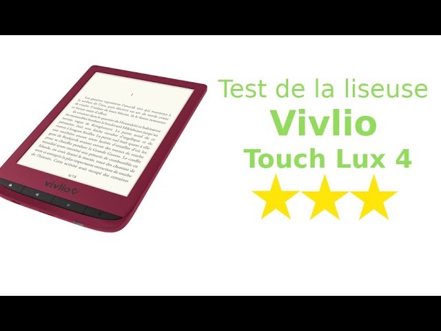 Vivlio Touch Lux 4 (rouge) + Vivlio Housse cuir (noir) - Liseuse