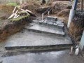 Turning sandstone into steps, walkways and retaining walls