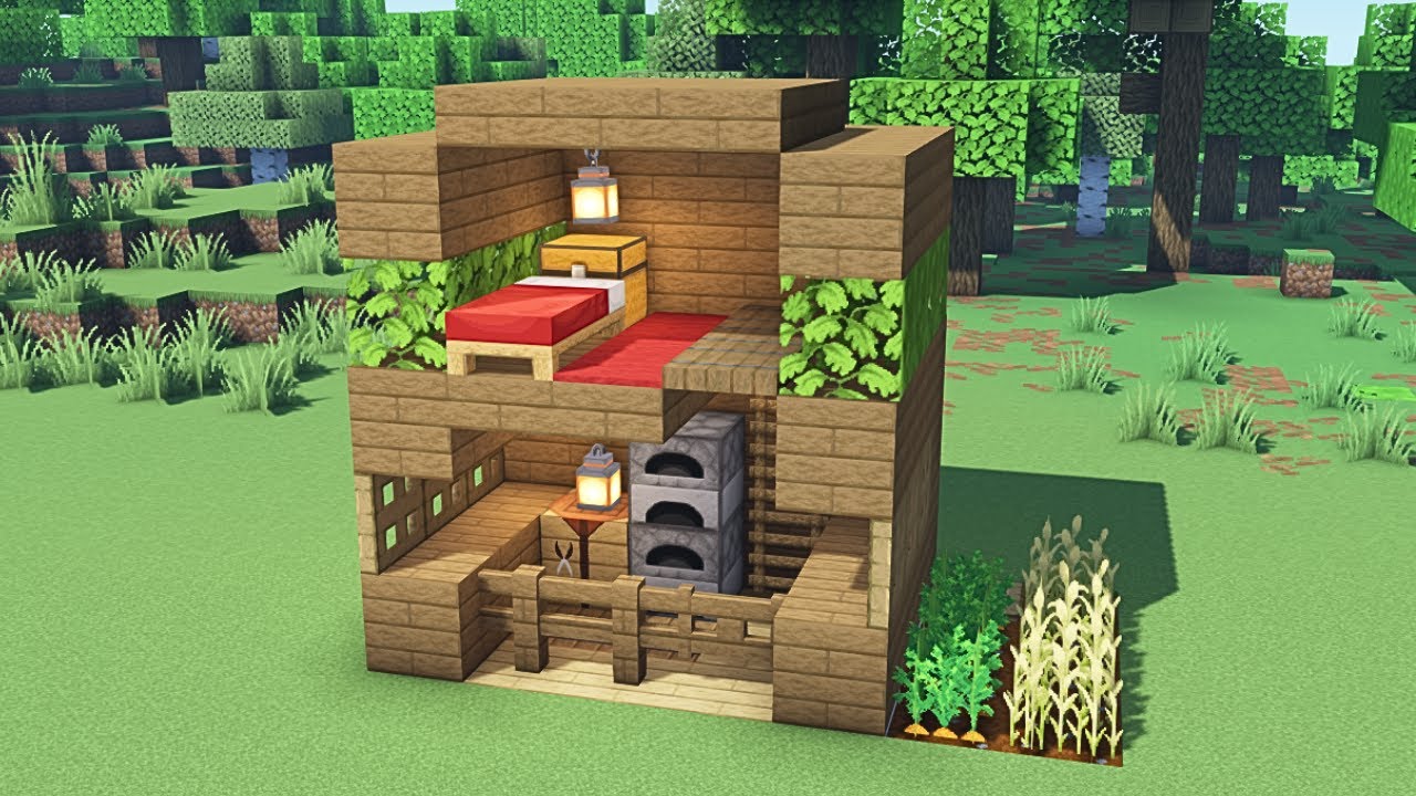 ⚒️ Minecraft | How To Build a Small Survival House. - YouTube