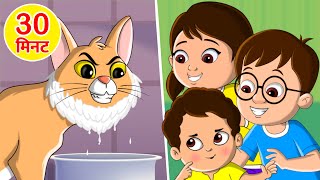 Meow Meow Billi Karti | Hindi Rhyme For Kids | म्याऊ म्याऊ | Balgeet In Hindi | Fun For Kids TV
