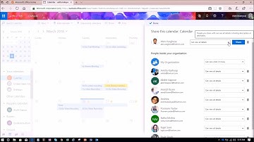 How can I share my calendar through Outlook on the web?