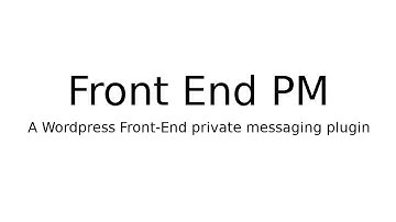 Front End PM tutorial