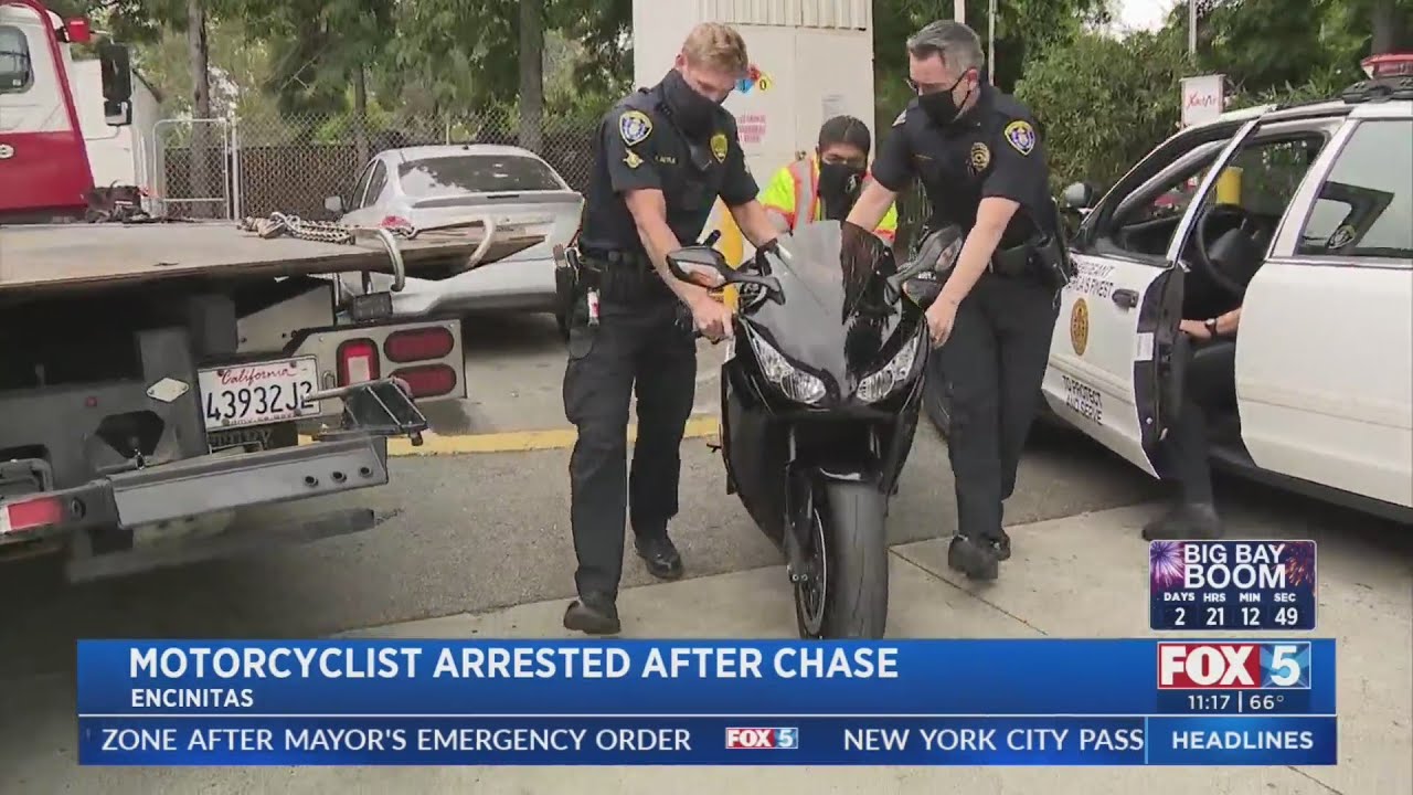Motorcyclist Arrested After High-Speed Chase
