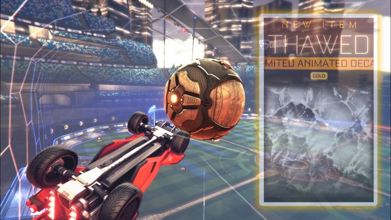 I Hit A Clip With *GOLD THAWED* Decal In Rocket League! YouTube