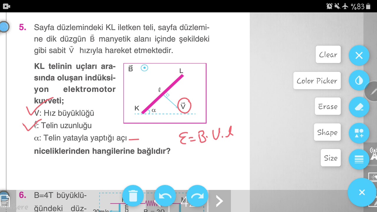 11  Sınıf,Yüklü Parçacıkların Manyetik Alan Ve Elektrik Alandaki Davranışı Kavrama Soruları,Bursa