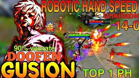 TOP 1 PH GUSION DOOFEN ROBOTIC HAND SPEED SMOOTH AND UNKILLABLE - MLBB