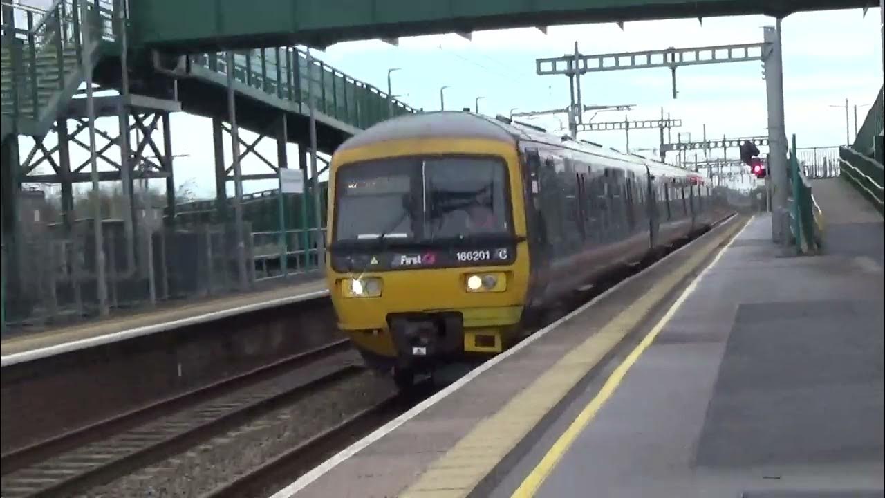 Severn Tunnel Junction train station. train going to Cardiff Central