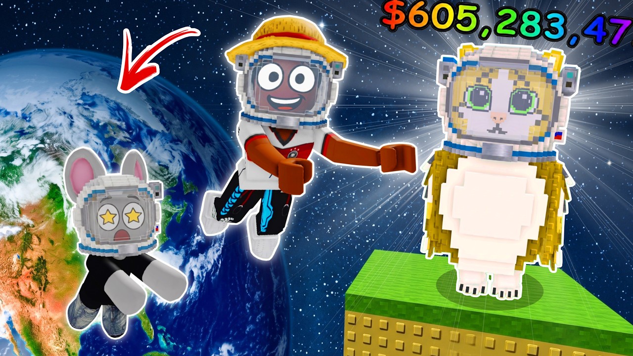 FUI PARA O ESPAÇO SIDERAL PARA PEGAR OS MELHORES BRAINROTS do ROBLOX COM O LARRYZINHO!