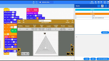 Triangles in triangle - VEXCode VR
