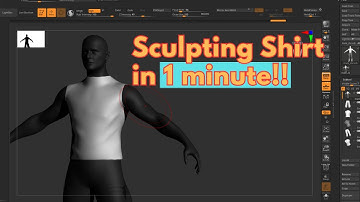 Create a Basic Shirt in ZBrush in Just 1 Minute !!