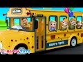 The Wheels On The Bus + More Nursery Rhymes &amp; Kids Songs | Happy Tots