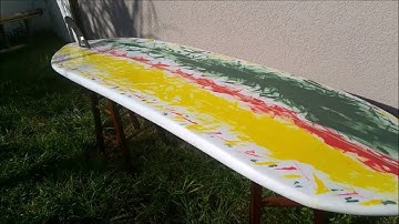 Surfboard completion from the EPS insulation foam I created, Minimal,  Funshape, Funboard 7,1