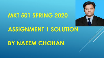 MKT 501| Assignment Solution No.1|Spring 2020| Hinid/Urdu