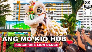 🇸🇬8K - Singapore Chinese New Year | Ang Mo Kio Hub Prosperity Lion and Dragon Dance 🧧