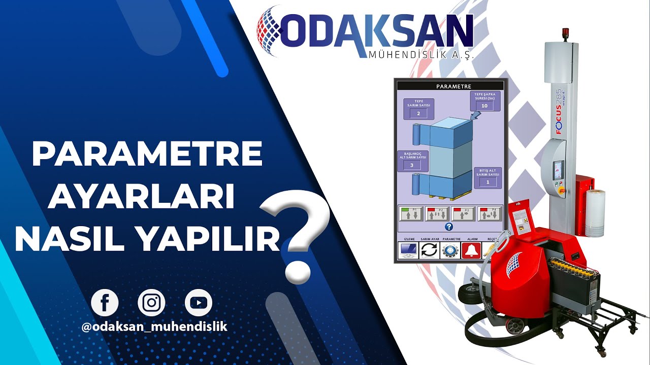 | Palet Streç Makinası | Tablalı Streç Makinası Sarım-Parametre-Reçete  Ayarları Nasıl Yapılır?