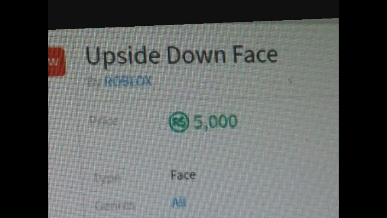 How To Get The Upside Down Face For Only 50 Robux Youtube - how to get upside down face on roblox