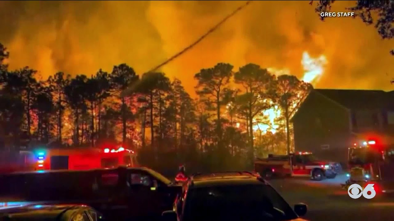 Crews battle wildfires in North and South Carolina amid dry conditions ...