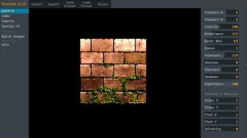 8Bit / PixelArt conversion with PixaTool (Brick Wall)