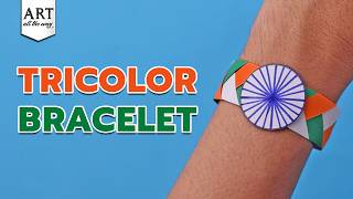 How to Make a Tricolor Bracelet | Independence Day Craft | Indian Flag